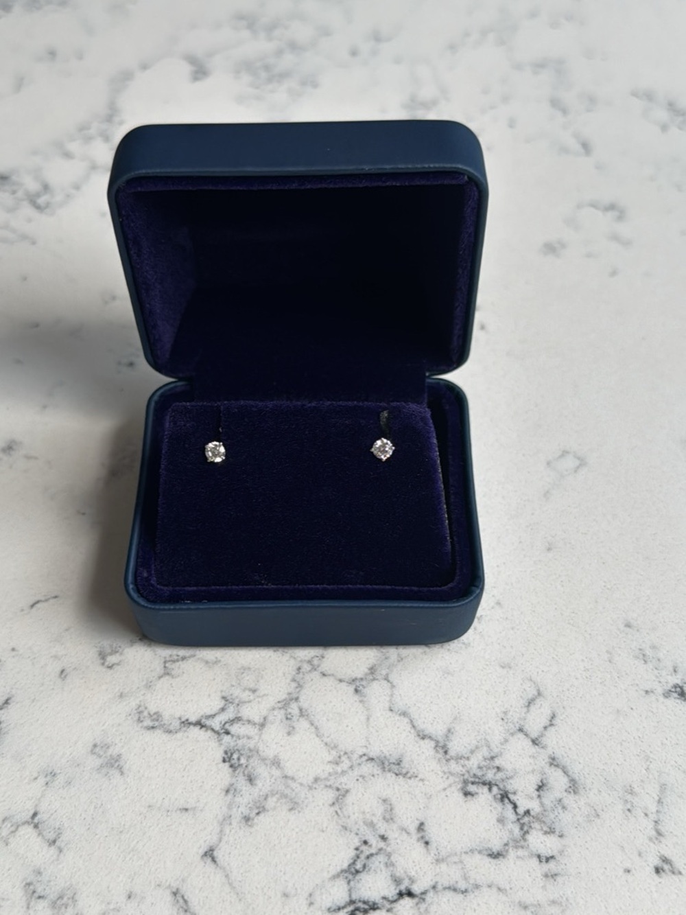 Classic Solitaire Stud Earrings lab created diamonds
